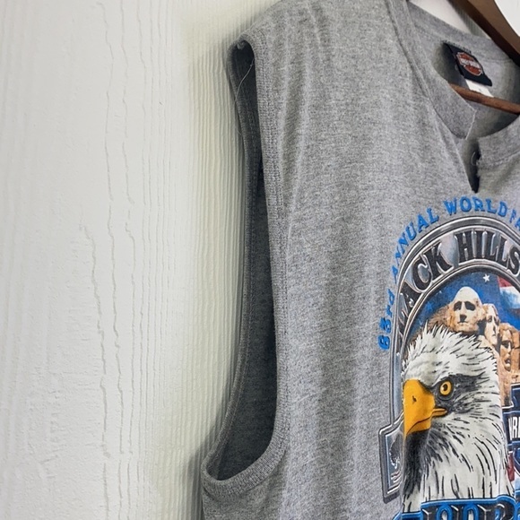 Harley Davidson - Vintage 2003 Gray Black Hills Rally South Dakota Tank Size XL - Picture 5 of 9